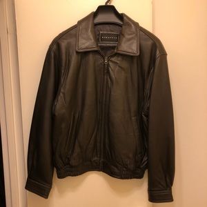 Men’s chocolate brown leather jacket